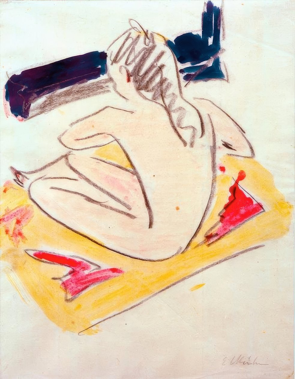 Fränzi ül alkotó: Ernst Ludwig Kirchner