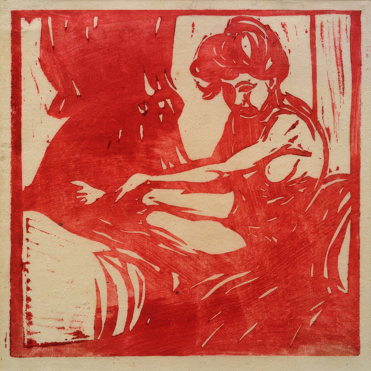 Ülő meztelen lány alkotó: Ernst Ludwig Kirchner