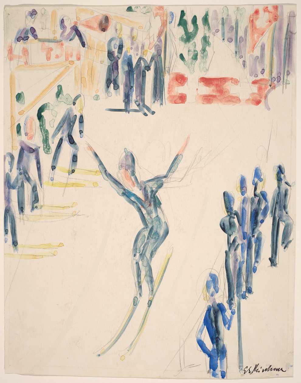 Síugró alkotó: Ernst Ludwig Kirchner