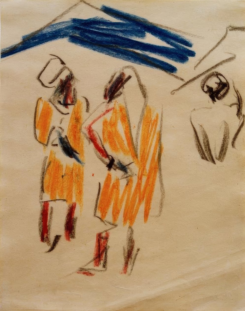 Vázlat két marokkóiról alkotó: Ernst Ludwig Kirchner