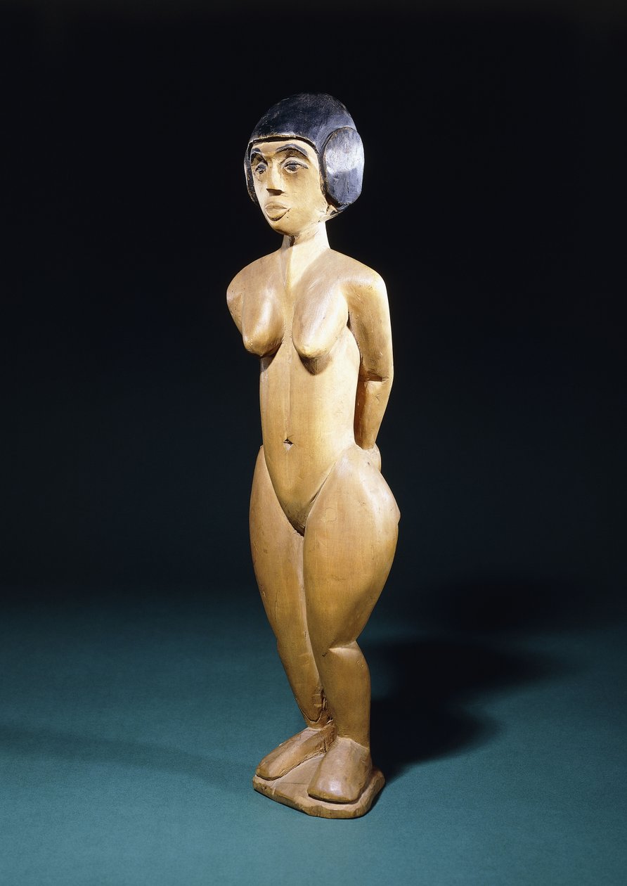 álló lányok; Álló lány, 1914-1915 körül alkotó: Ernst Ludwig Kirchner