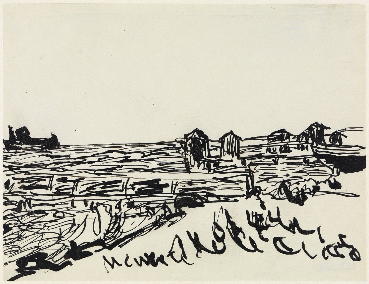 Strand fürdőkocsikkal alkotó: Ernst Ludwig Kirchner