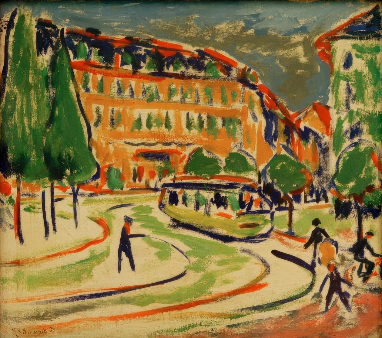 Villamos Drezdában alkotó: Ernst Ludwig Kirchner