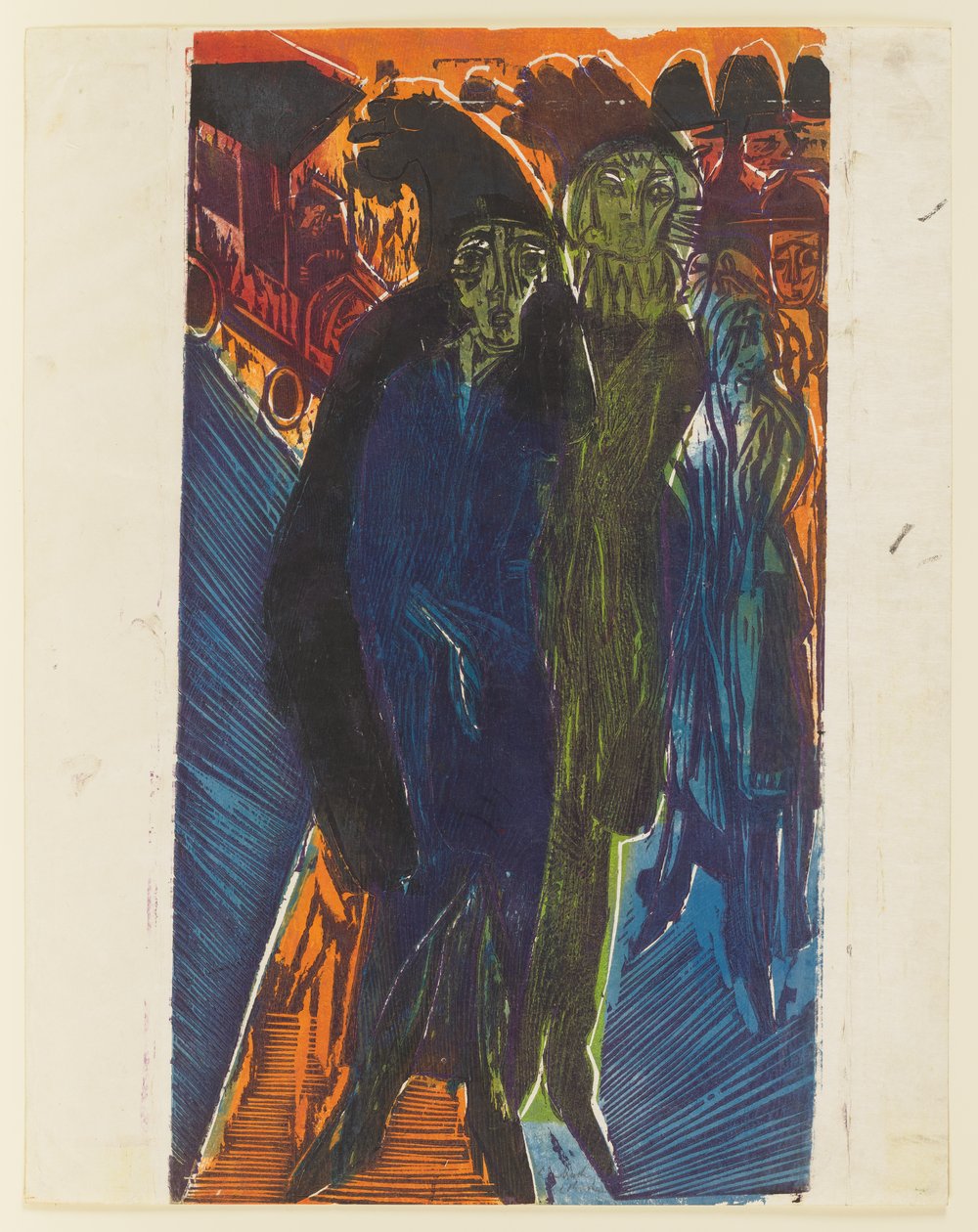 Utcai jelenet (az 1914-es „Utcai jelenet” című festmény alapján) alkotó: Ernst Ludwig Kirchner