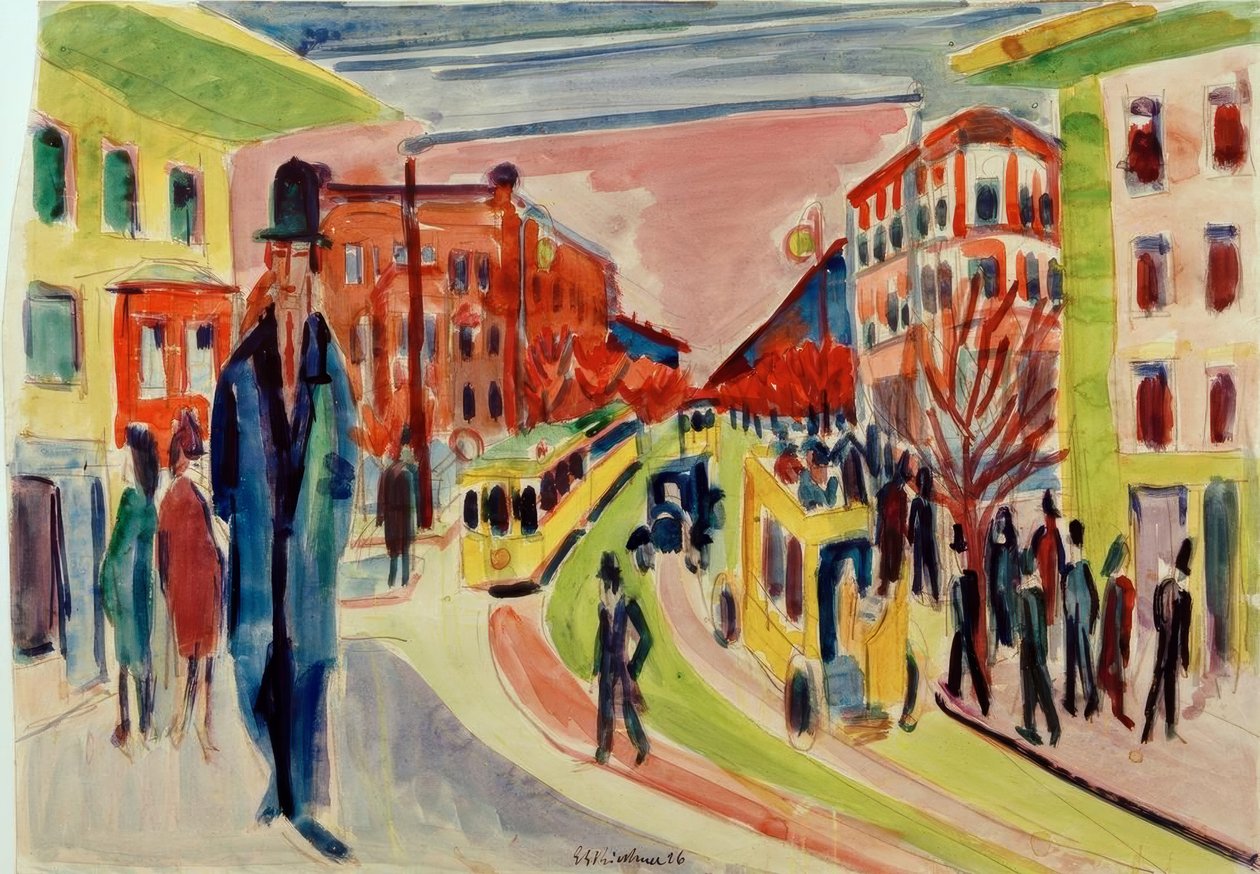 Utcai jelenet alkotó: Ernst Ludwig Kirchner