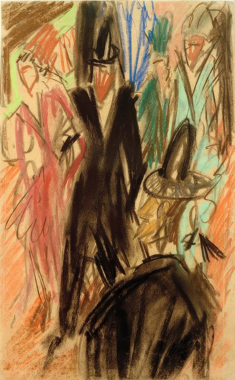 Utcai jelenet alkotó: Ernst Ludwig Kirchner