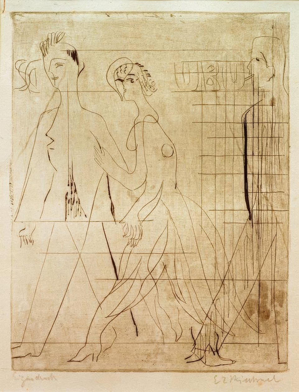 Utcai jelenet alkotó: Ernst Ludwig Kirchner
