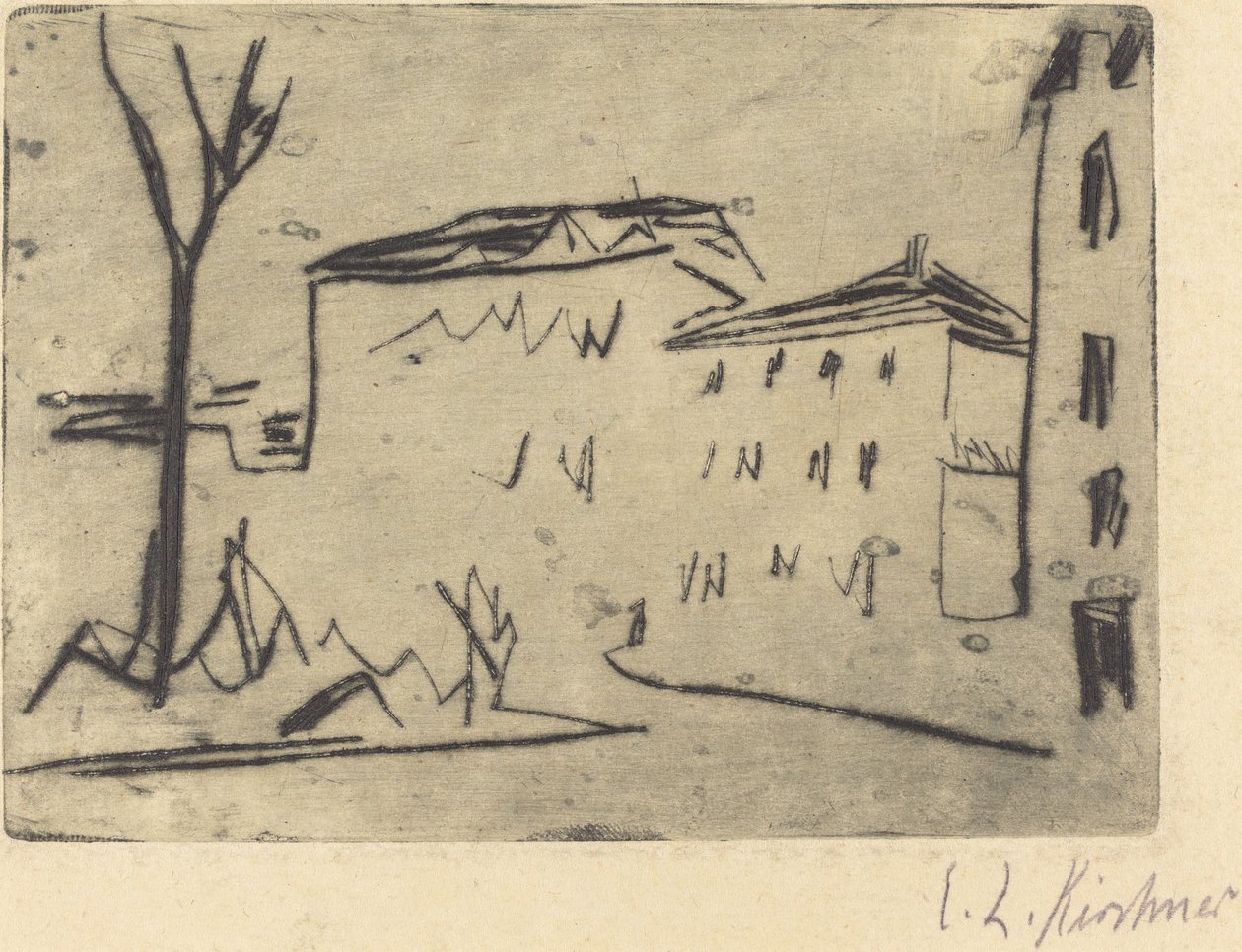 Utcasarok Drezdában (Strassenecke Dresden) alkotó: Ernst Ludwig Kirchner