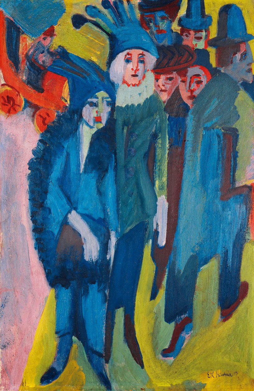 Utcai jelenet; Strassenszene, 1913 alkotó: Ernst Ludwig Kirchner