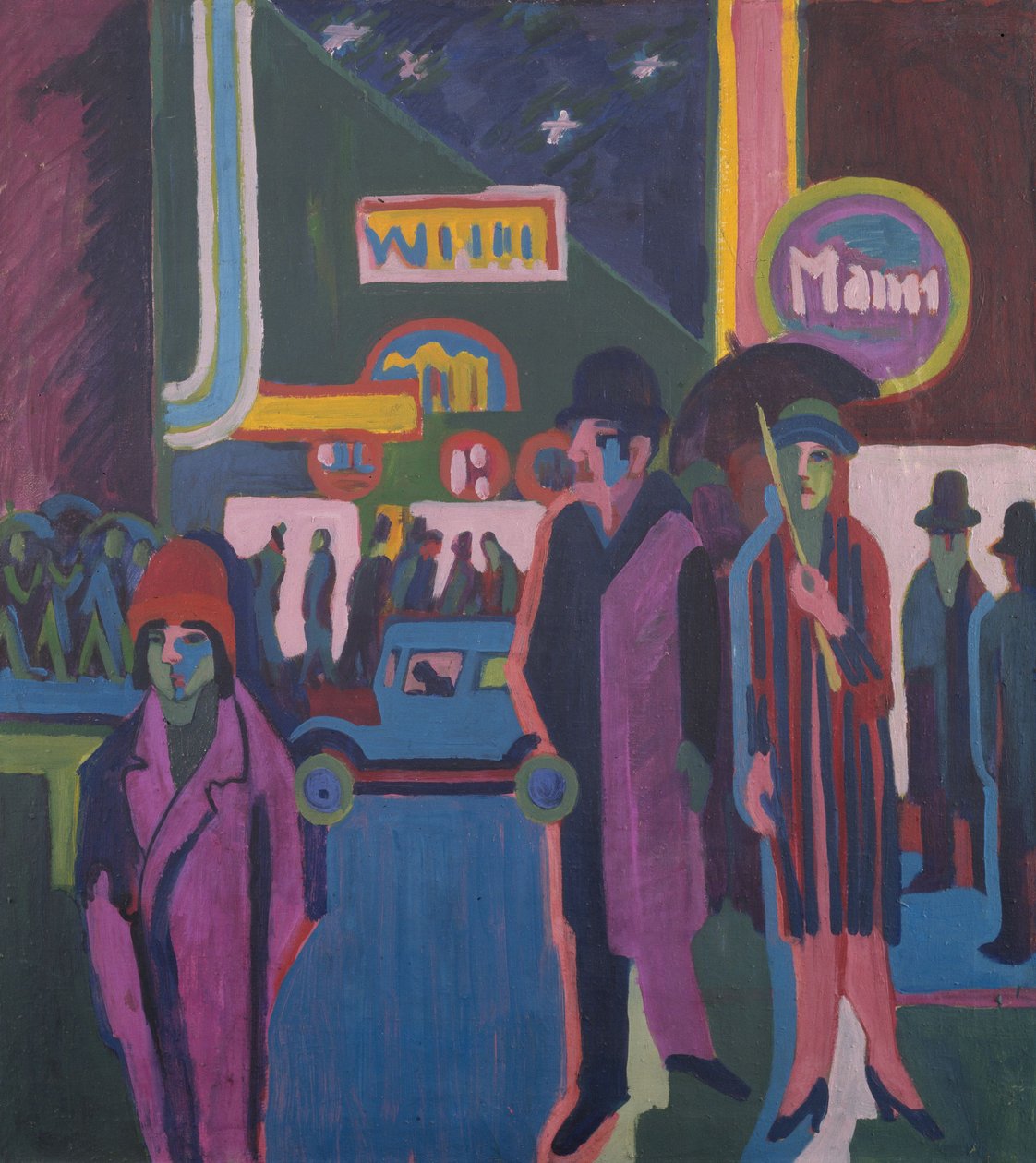 Utcai jelenet éjszaka alkotó: Ernst Ludwig Kirchner
