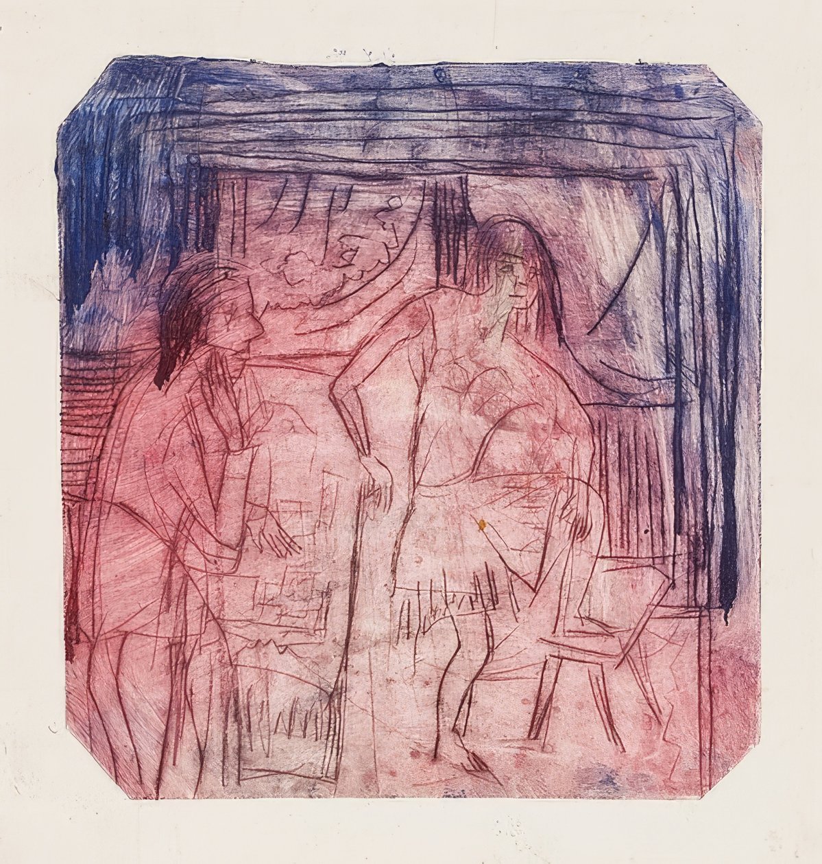 Jelenet a szobában. 1921 alkotó: Ernst Ludwig Kirchner