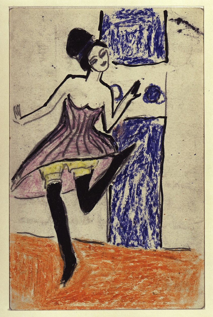 Tänzerin (Postkarte an Maschka Mueller) alkotó: Ernst Ludwig Kirchner