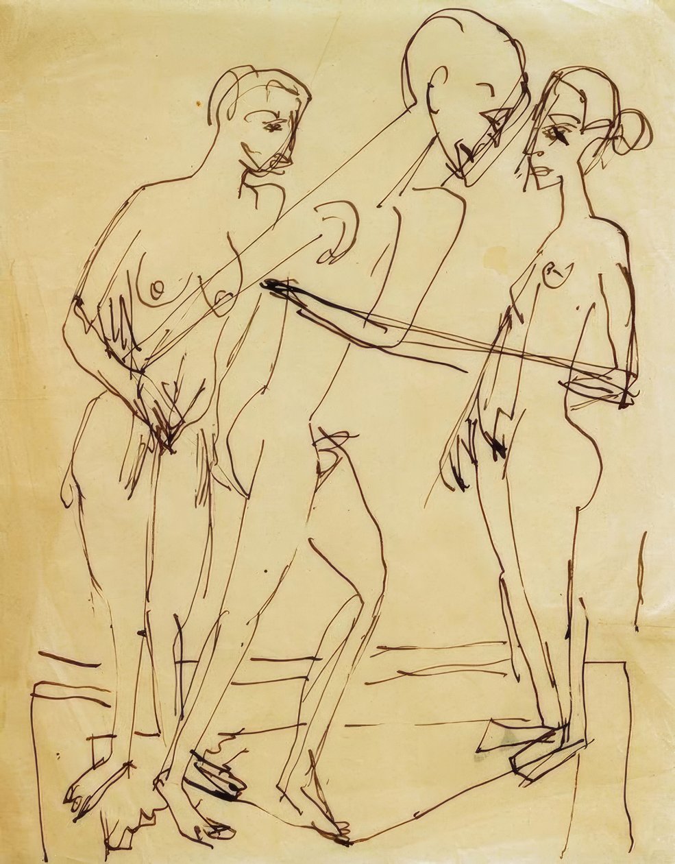 Tánc a nők között alkotó: Ernst Ludwig Kirchner