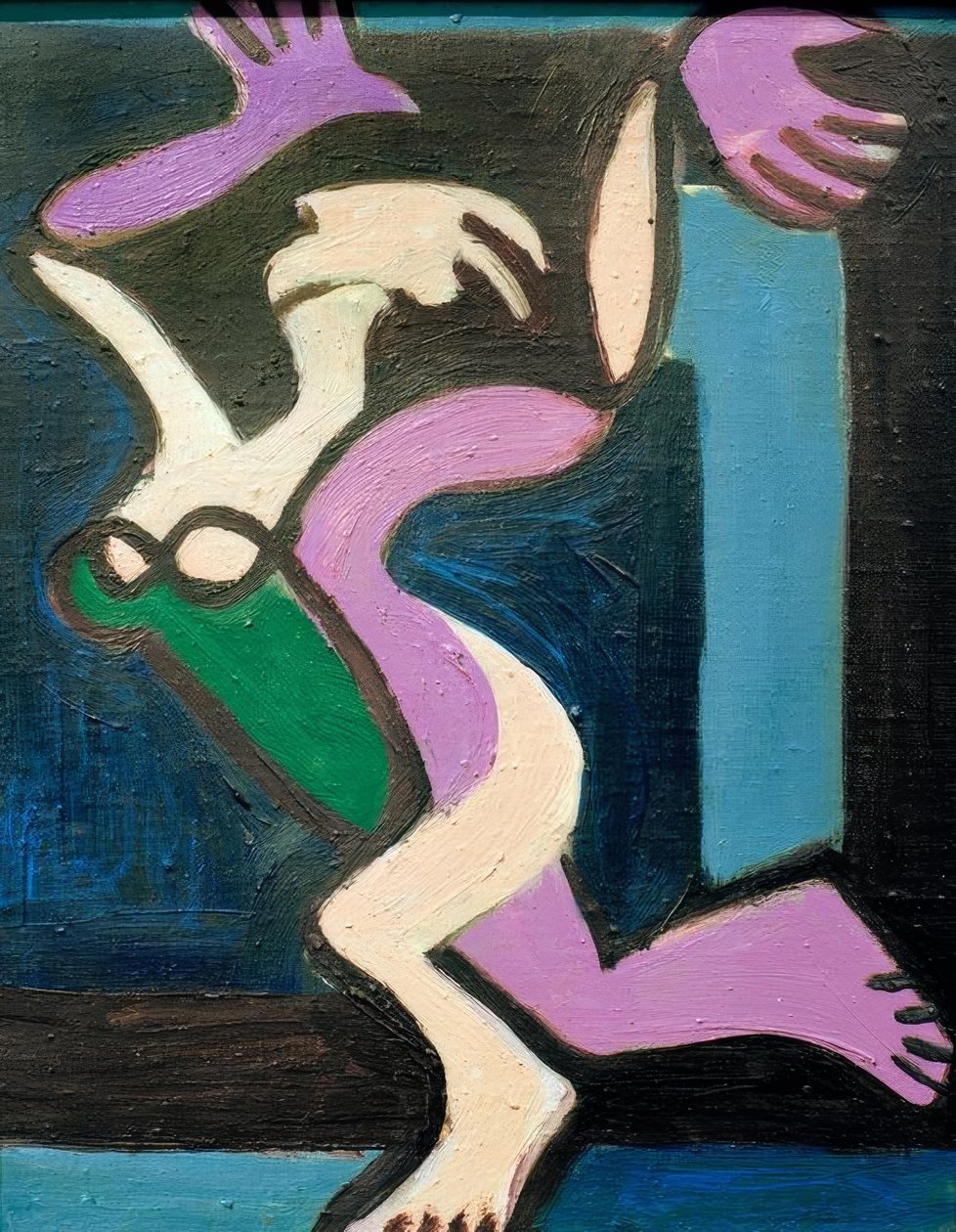 Táncoló női akt, Gret Palucca alkotó: Ernst Ludwig Kirchner