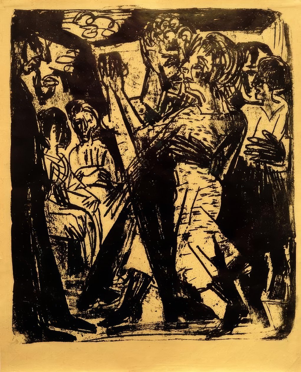 Táncoló parasztpár alkotó: Ernst Ludwig Kirchner