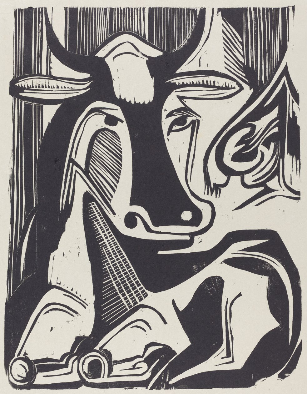 A nagy tehén fekve (Grosse Liegende Kuh) alkotó: Ernst Ludwig Kirchner