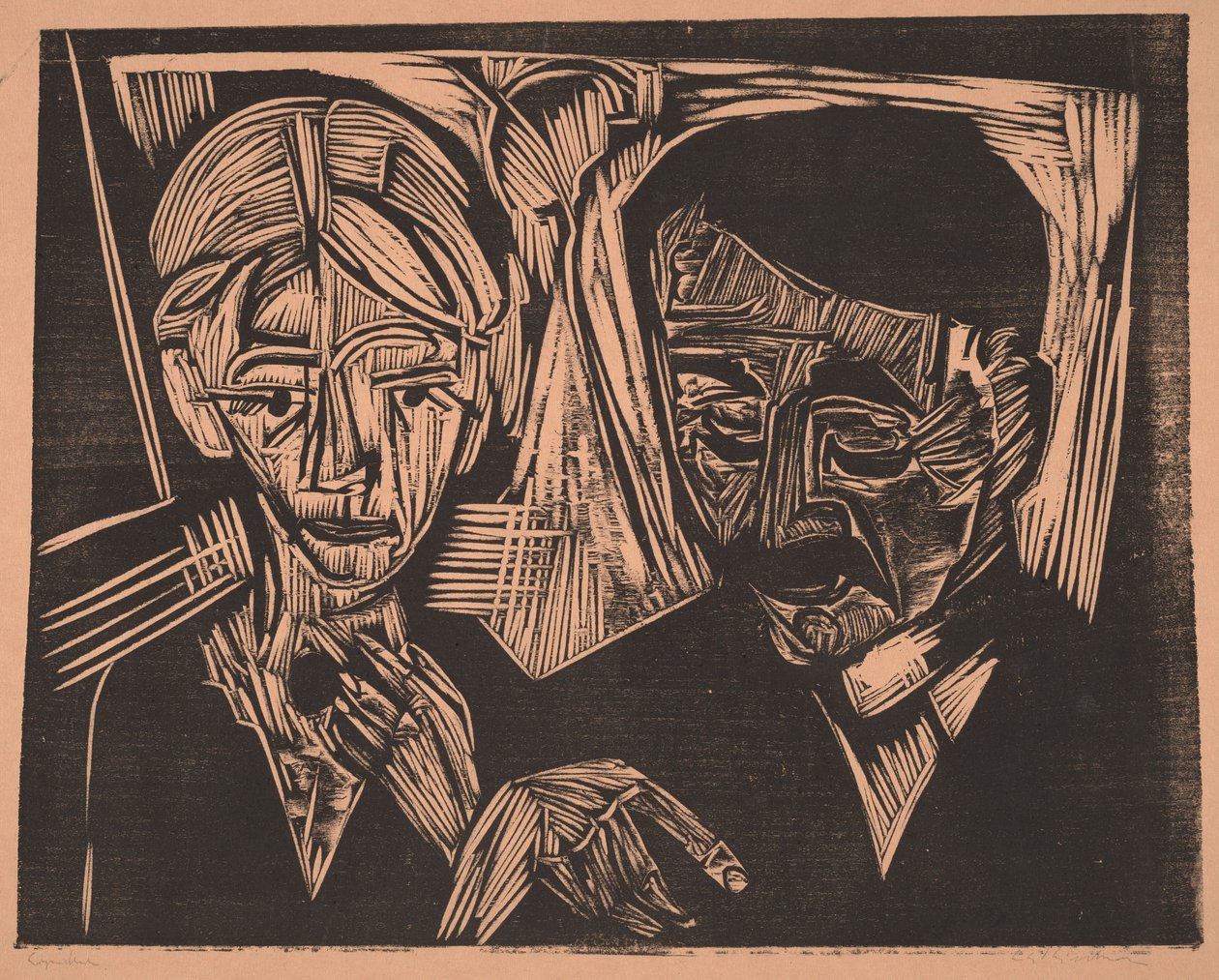 A Müller házaspár (Ehepaar Müller) alkotó: Ernst Ludwig Kirchner