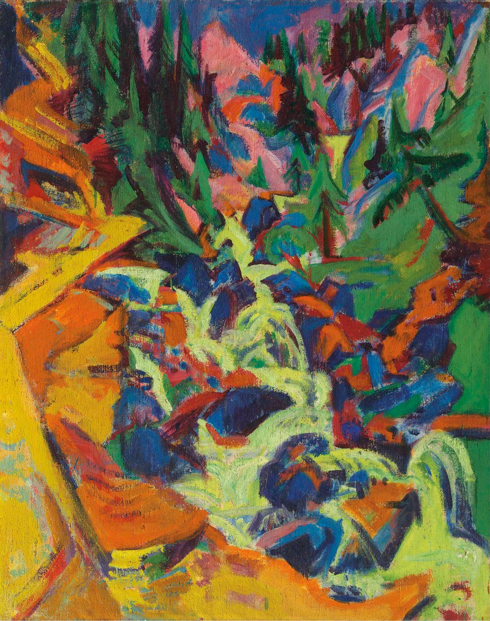 A vízesés, 1919. alkotó: Ernst Ludwig Kirchner