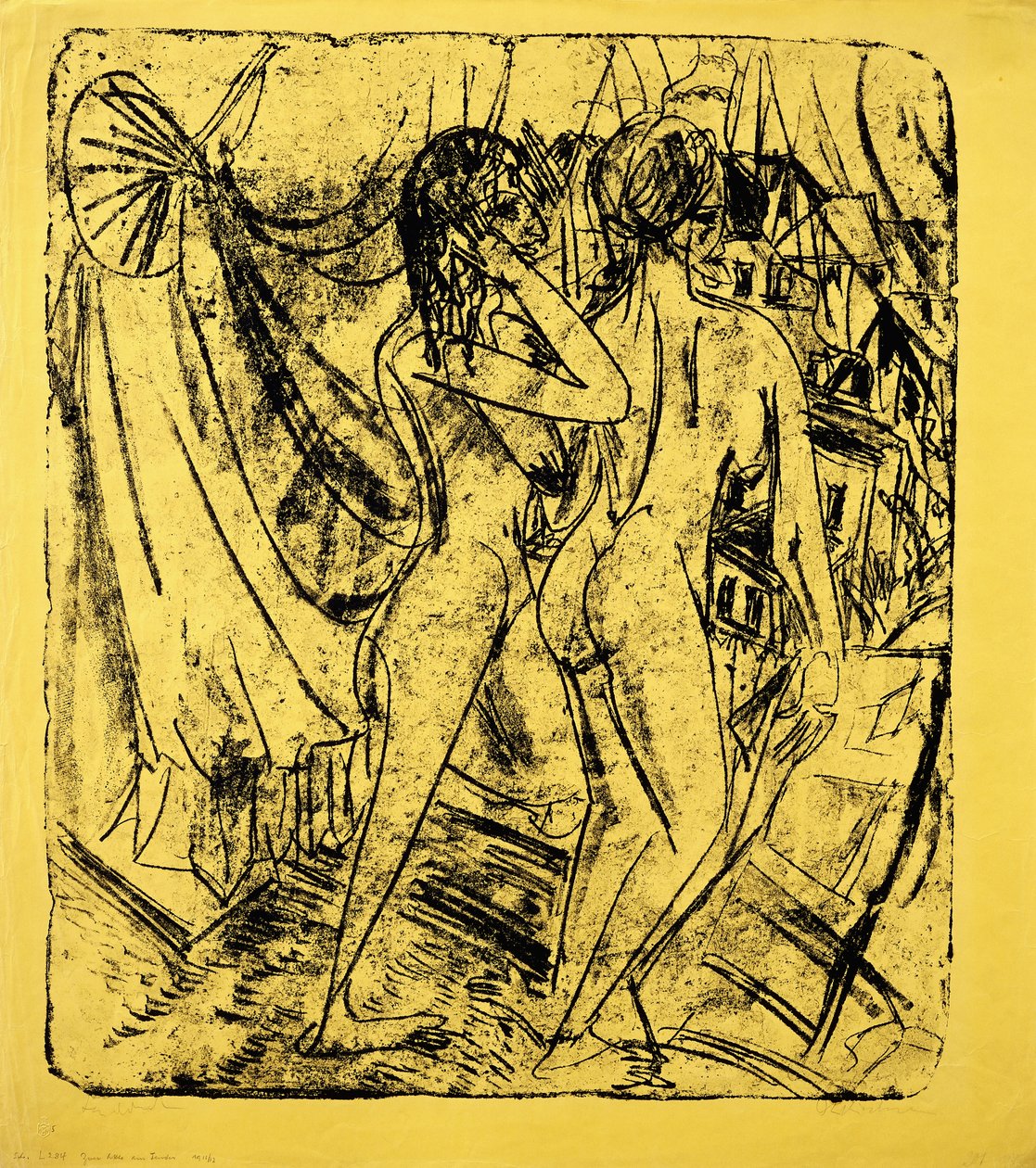 Két akt az ablakban, 1915 alkotó: Ernst Ludwig Kirchner