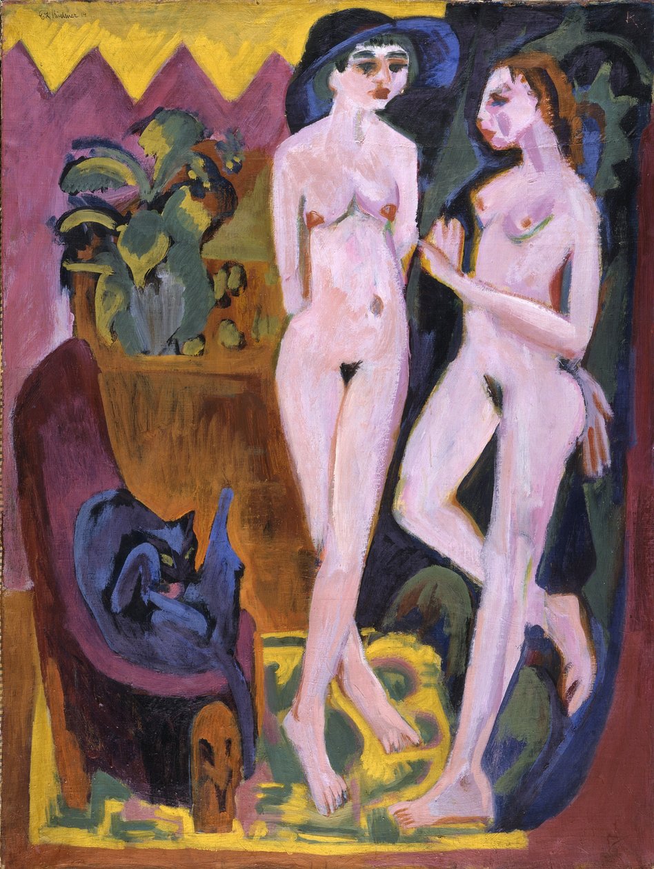Két akt egy szobában alkotó: Ernst Ludwig Kirchner