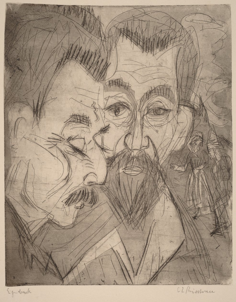 Két paraszti fej alkotó: Ernst Ludwig Kirchner