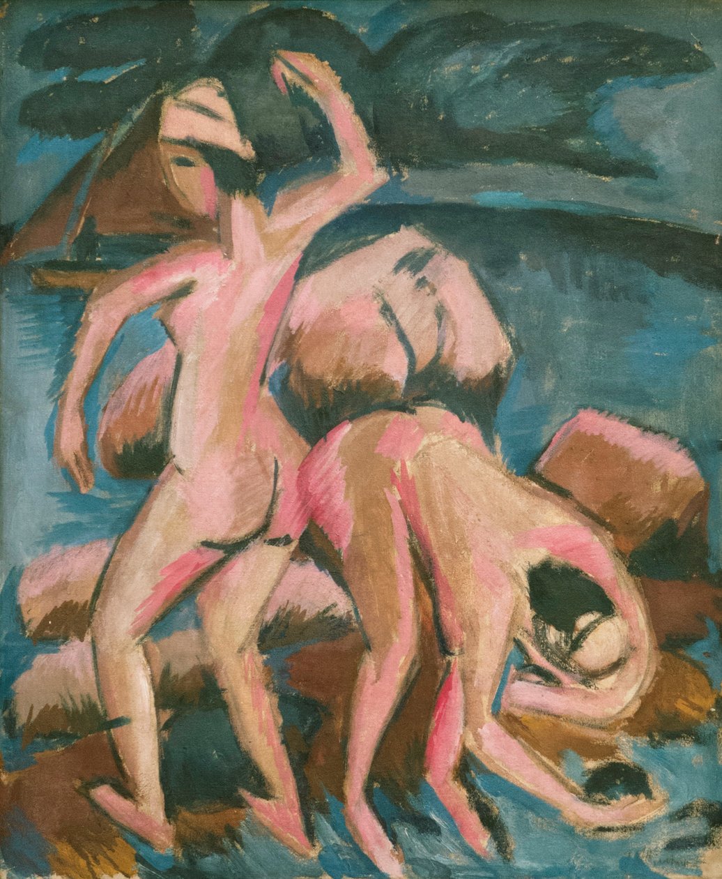 Két fürdőző Fehmarn, 1912. alkotó: Ernst Ludwig Kirchner