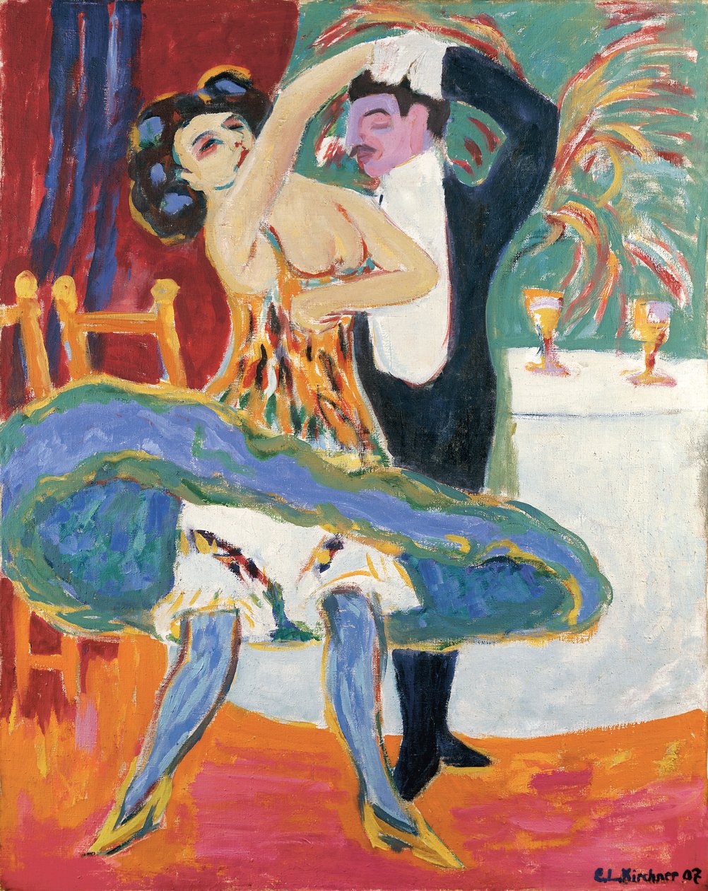 Vaudeville Színház (Angol táncos pár), 1909 körül (olaj, vászon) alkotó: Ernst Ludwig Kirchner