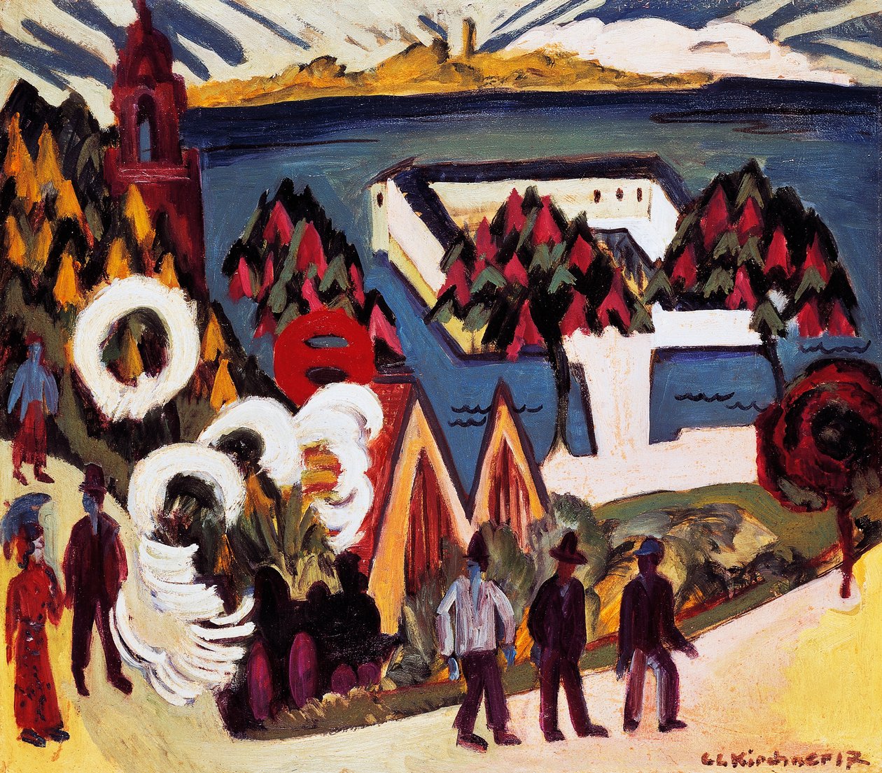 Kilátás a Bodeni-tóra Kreuzlingenben alkotó: Ernst Ludwig Kirchner
