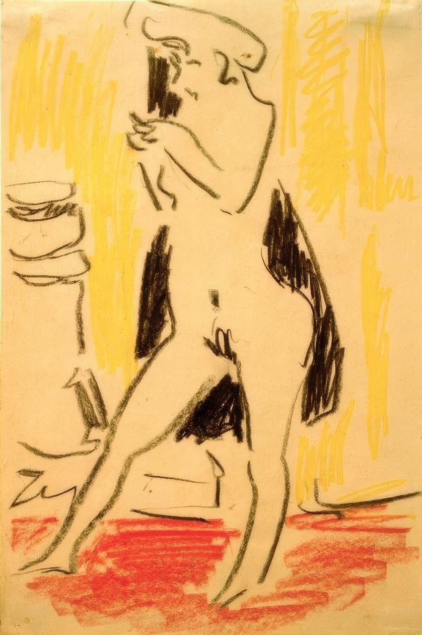 Női modell alkotó: Ernst Ludwig Kirchner
