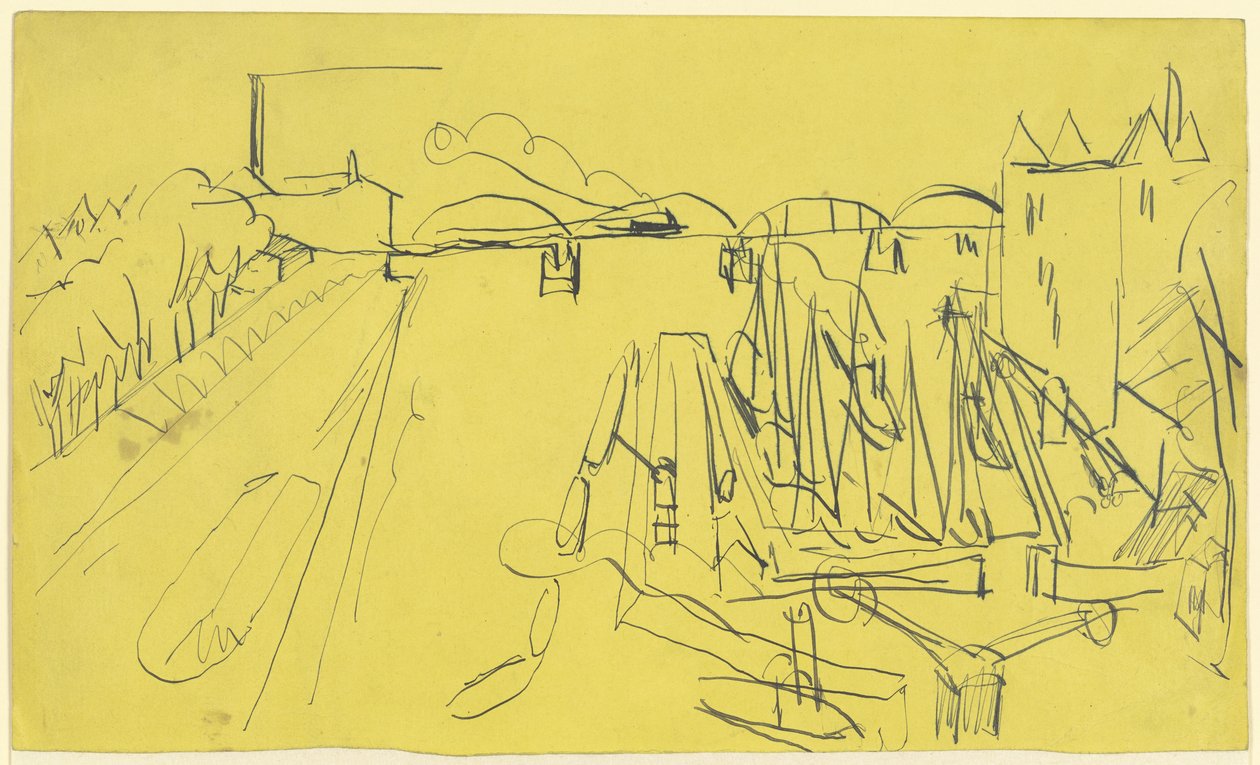 Westhafen Frankfurt am Main alkotó: Ernst Ludwig Kirchner
