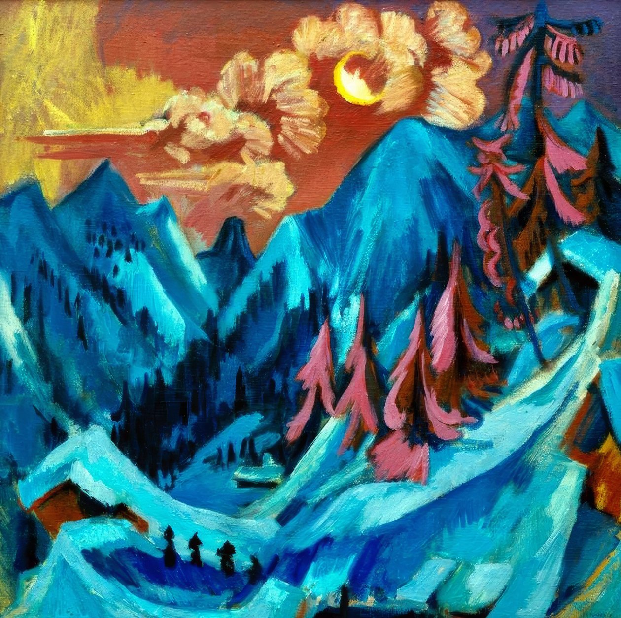Téli holdtáj alkotó: Ernst Ludwig Kirchner