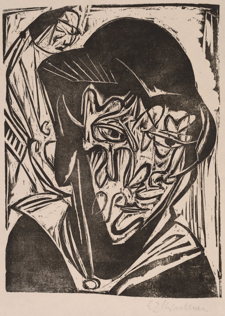 Nő fátyollal alkotó: Ernst Ludwig Kirchner