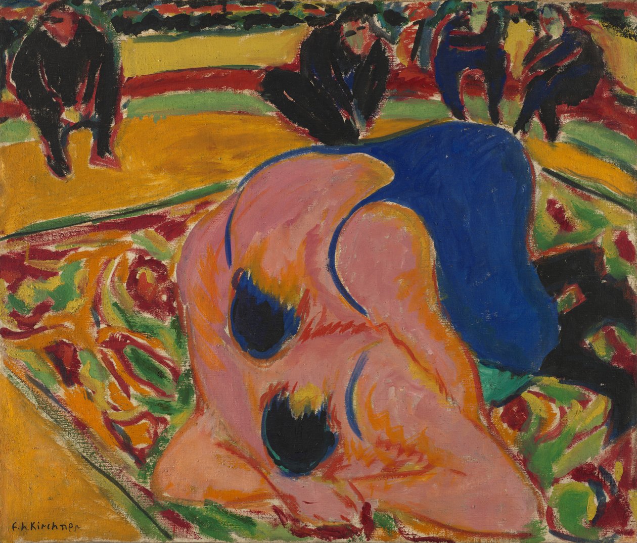 Birkózók a cirkuszban alkotó: Ernst Ludwig Kirchner