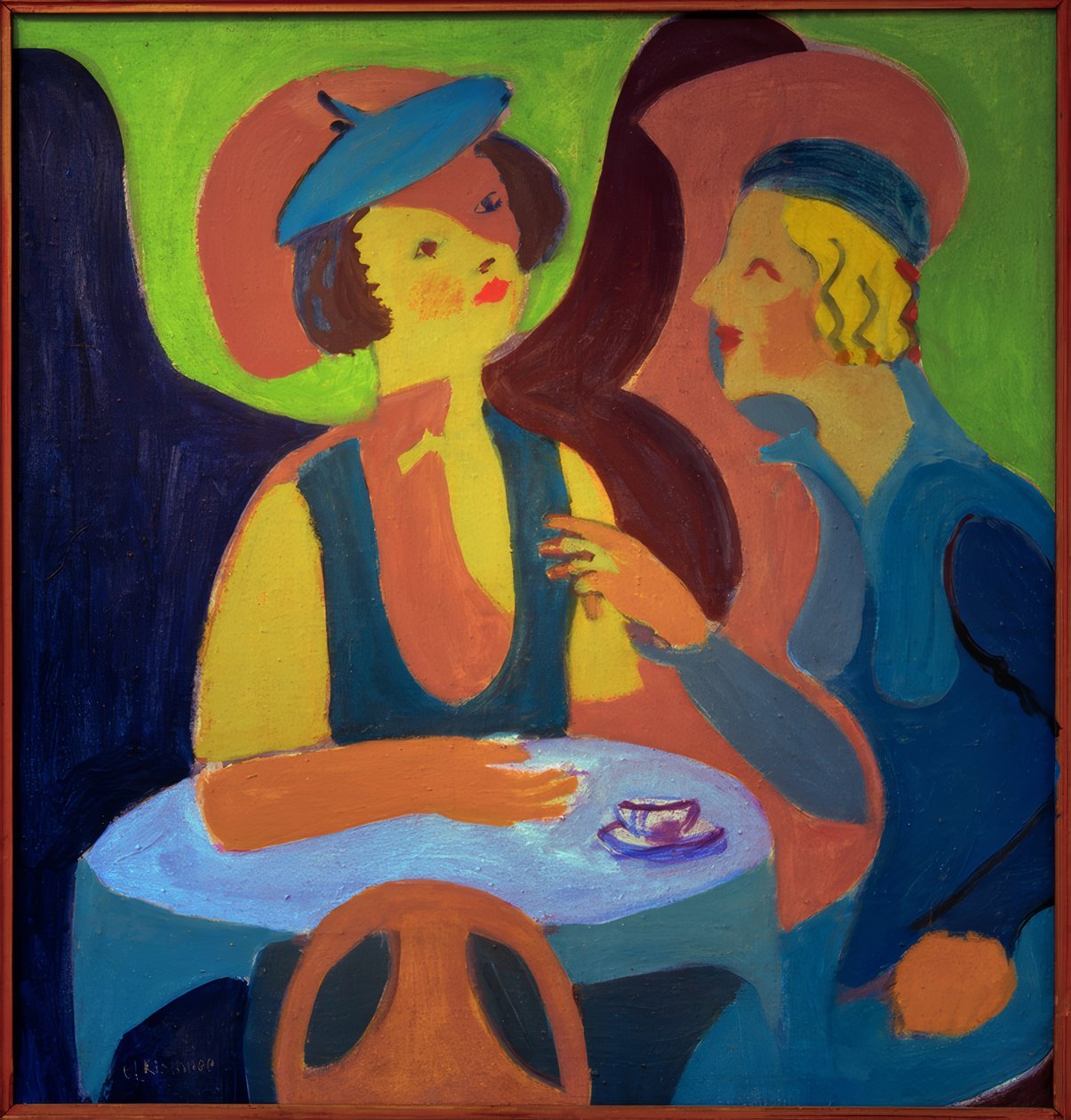 Két hölgy a kávézóban alkotó: Ernst Ludwig Kirchner