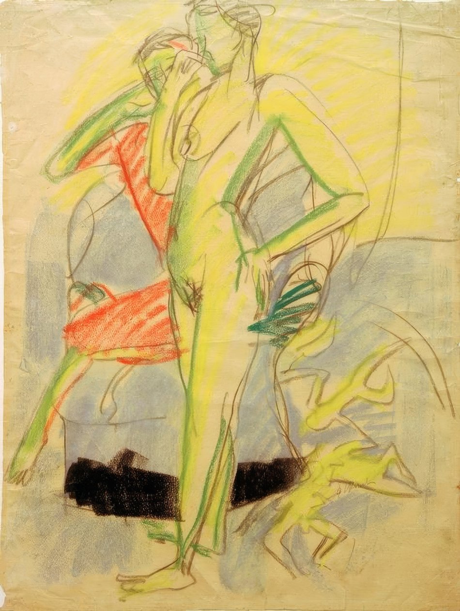 Két alak a szobában alkotó: Ernst Ludwig Kirchner