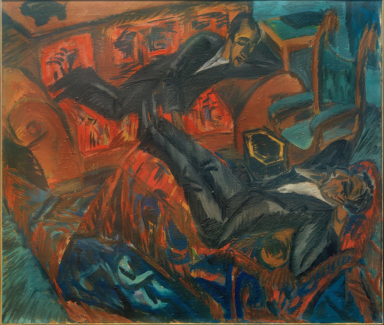 Két barát beszélget alkotó: Ernst Ludwig Kirchner