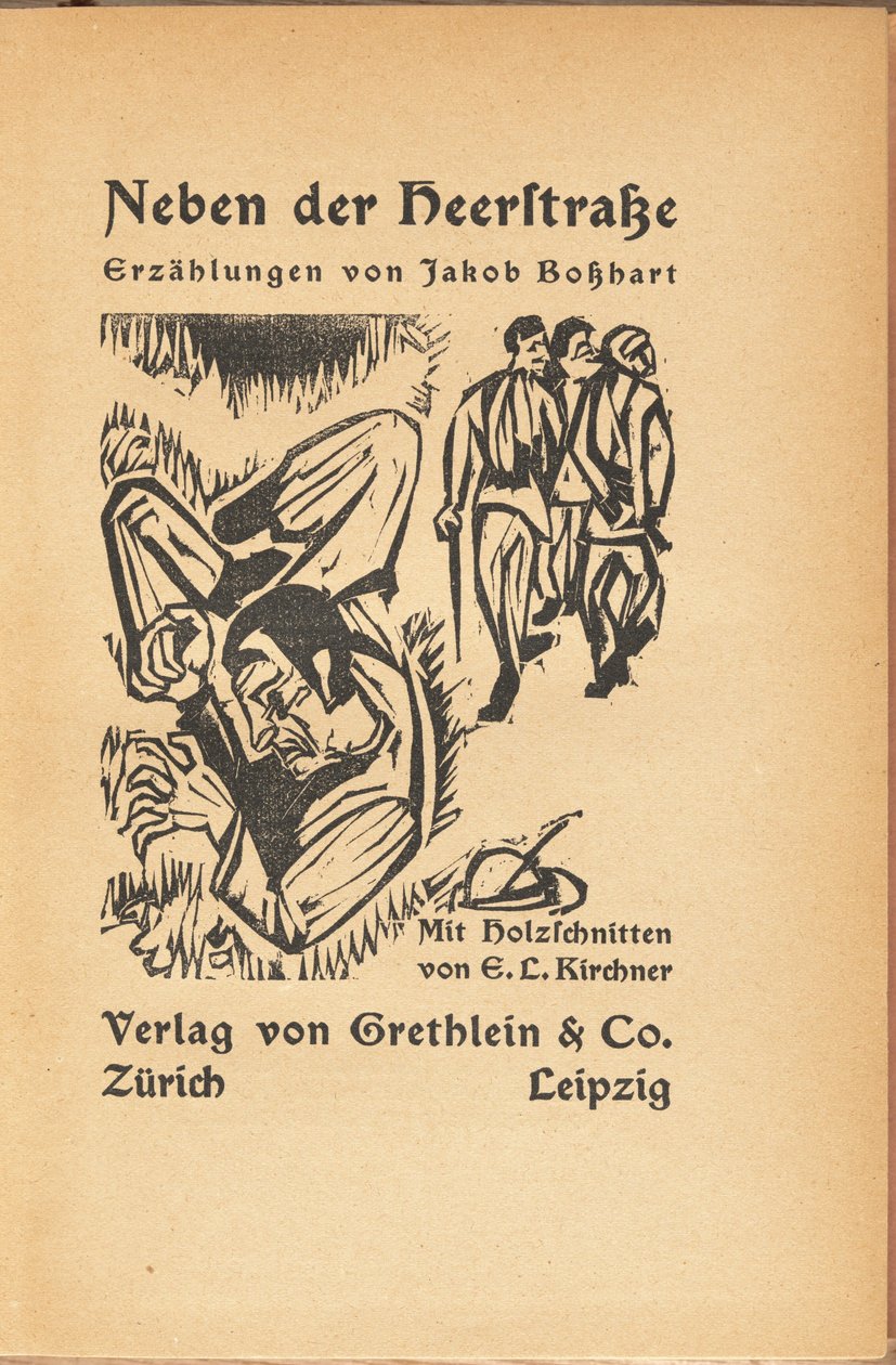 Jakob Bolsharat: Neben der Heyerstrasse (Jakob Bolsharat: A főutca közelében) alkotó: Ernst Ludwig Kirchner and Jacob Bosshart