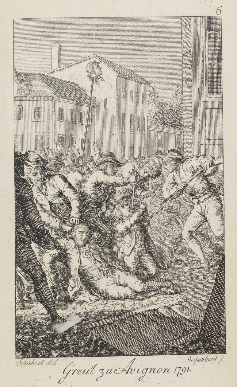 A La Glacière-i mészárlások 1791. október 16-17., 1793-1799. alkotó: Ernst Ludwig Riepenhausen