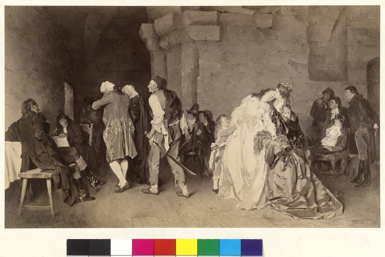 Búcsú Marie Antoinette-től Lewis XVI és a börtönből való szabadulása alkotó: Ernst Meisel