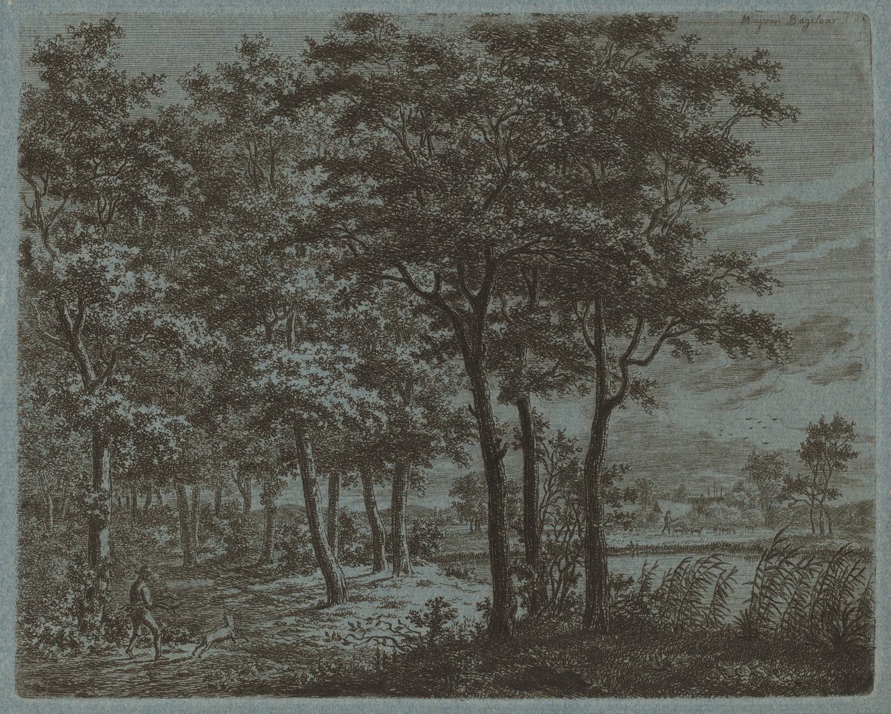 Táj tűzifát cipelő paraszttal, c. 1800. alkotó: Ernst Willem Jan Bagelaar