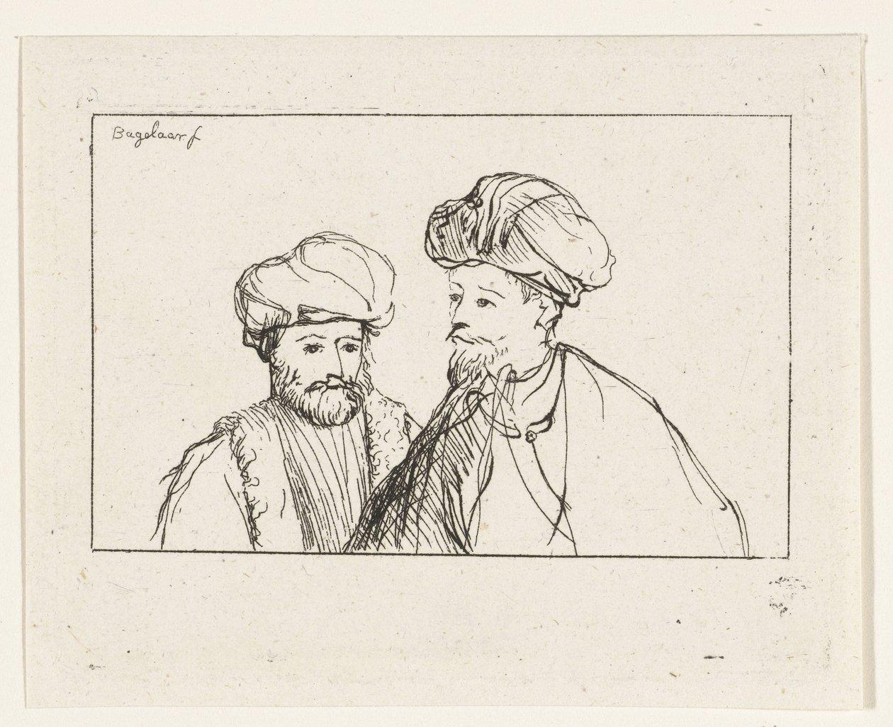 Két turbános férfi portréja alkotó: Ernst Willem Jan Bagelaar