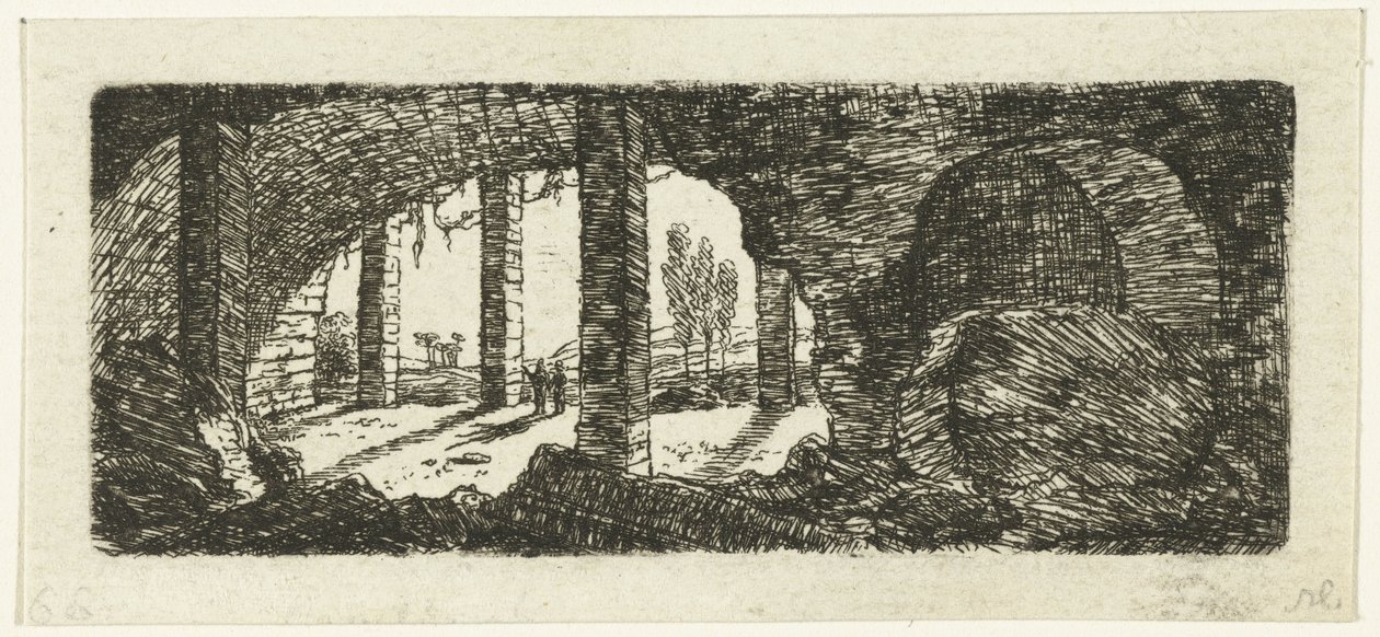 Fort Sint-Pieter romjai Maastricht közelében alkotó: Ernst Willem Jan Bagelaar