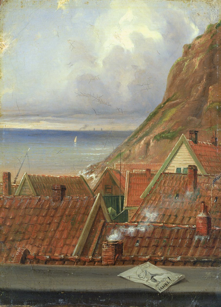 Kilátás Helgoland ablakából (olaj, vászon, kartonra fektetve) alkotó: Ernst Willers