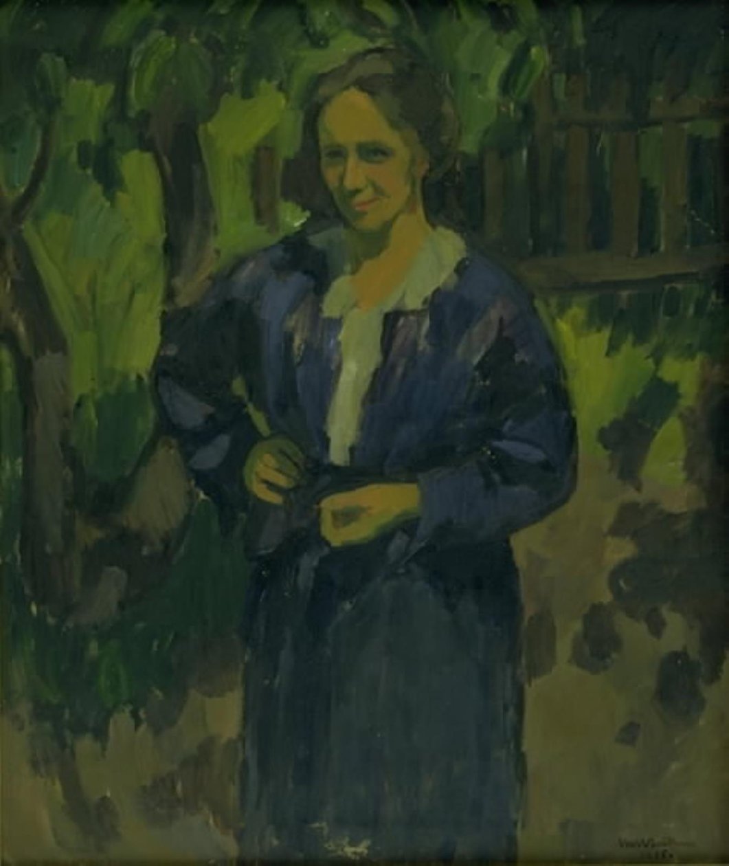 Egy hölgy a kertben. Anna Thorup alkotó: Ernst Zeuthen