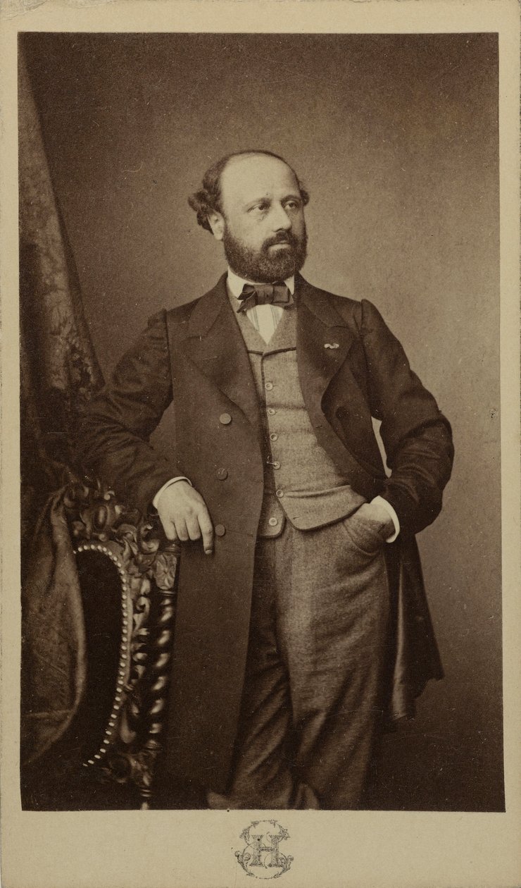 François Bazin zeneszerző portréja 1816-1878, kb. 1760. alkotó: Erwin Hanfstaengl