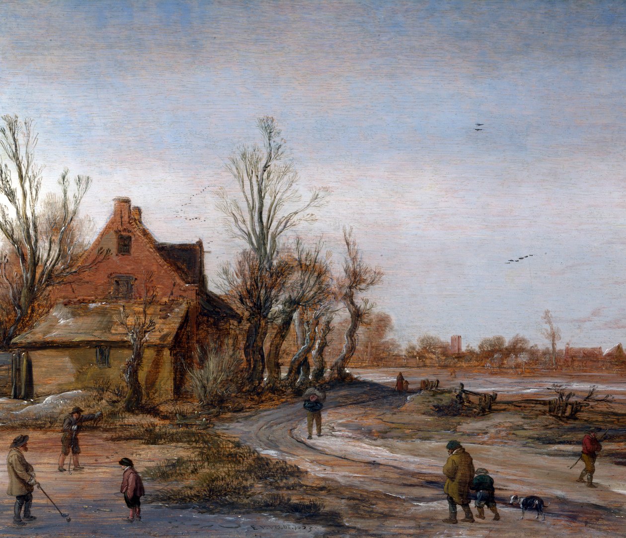 Egy téli táj.[1] alkotó: Esaias van de Velde