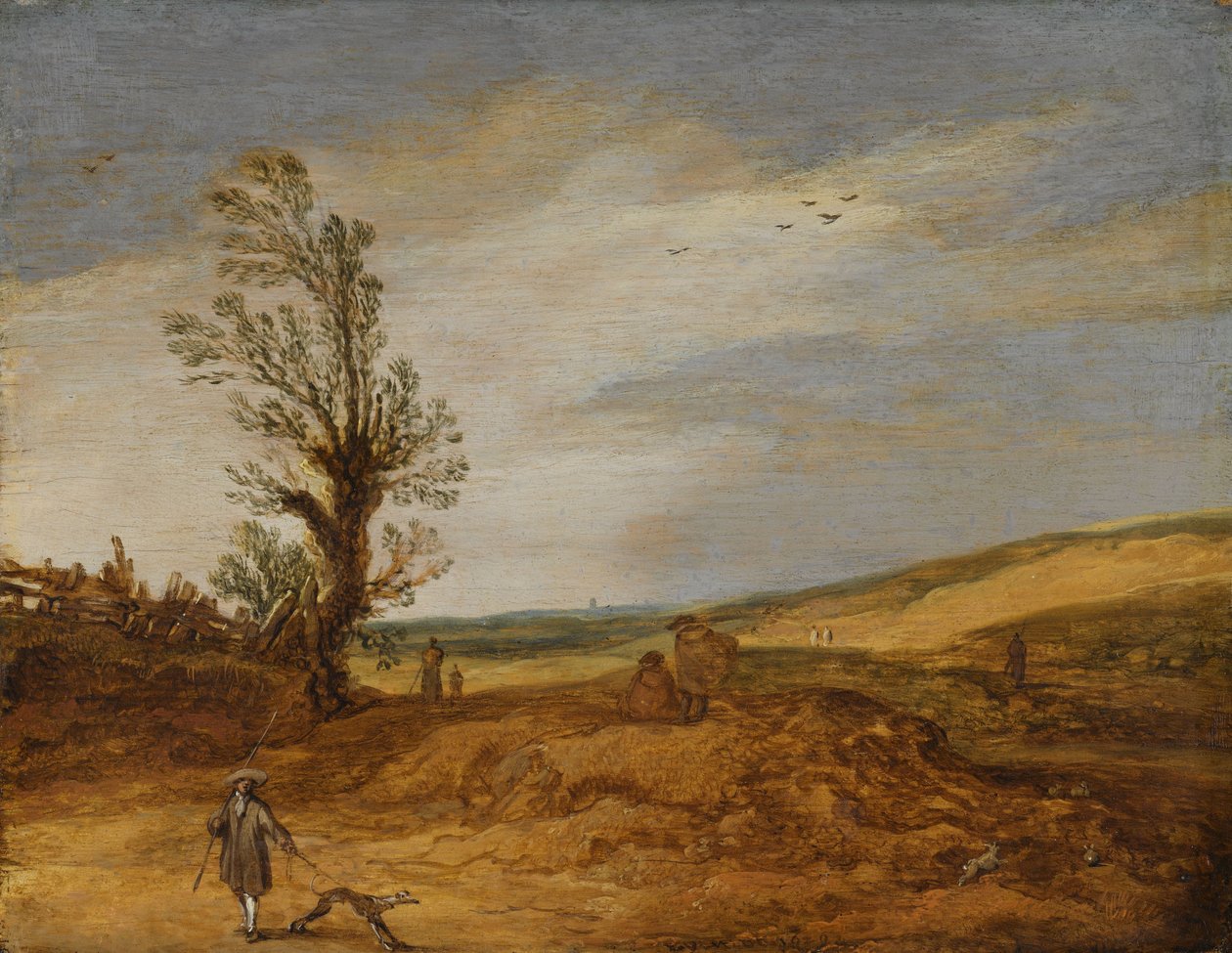 Kilátás a dűnékben alkotó: Esaias van de Velde