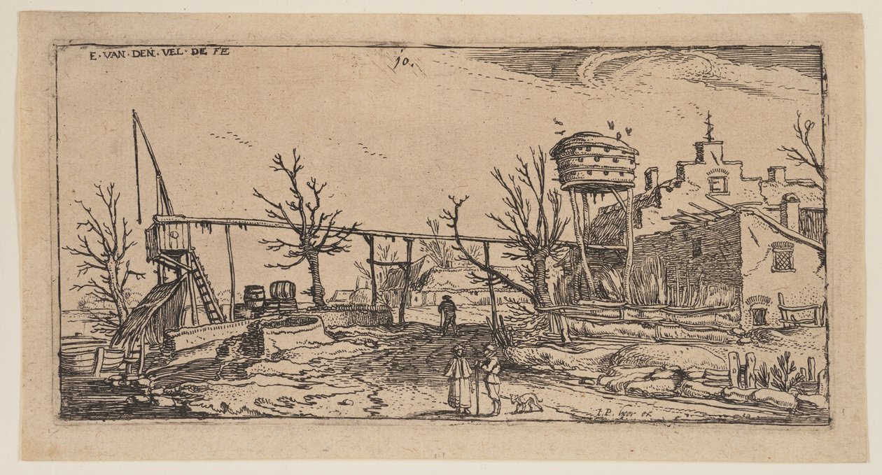 Tájkép sörfőzdével, a Landscapes-ból alkotó: Esaias van den Velde I