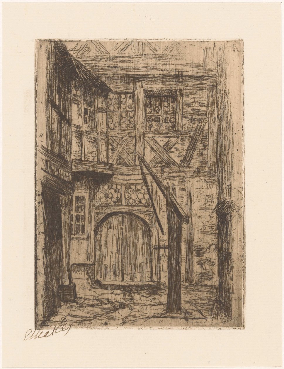 Rothenburg (eredeti cím a tárgyon) alkotó: Etha Fles (signed by artist)