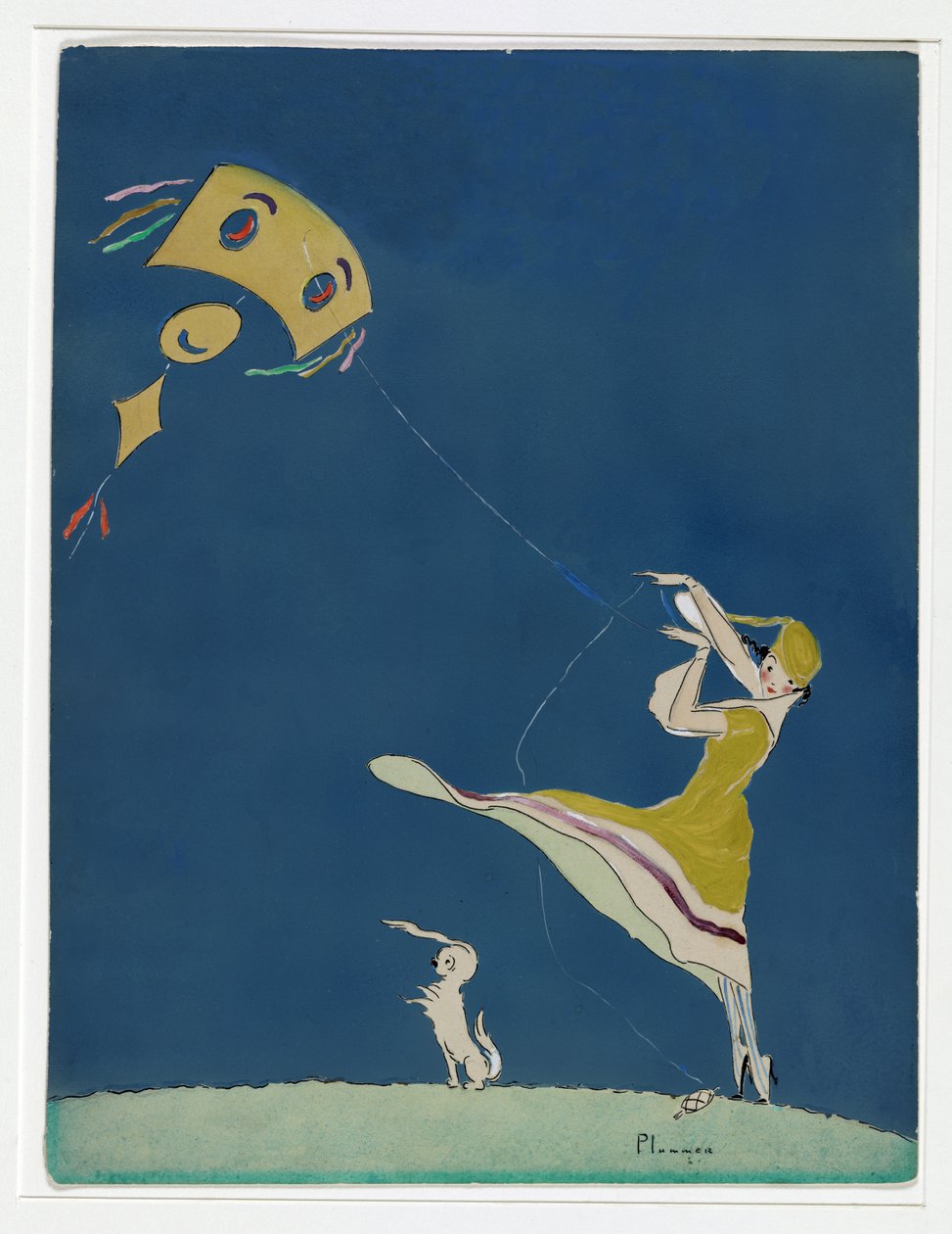 Lány sárkányral, Vanity Fair borító, 1917. május, kocsma. 1917 alkotó: Ethel McClellan Plummer